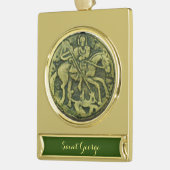 ST.GEORGE EN DRAGON VERGULD BANNER ORNAMENT (Links)