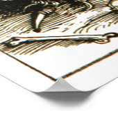 ST. GEORGE EN DRAGON, zwart wit Poster (Hoek)