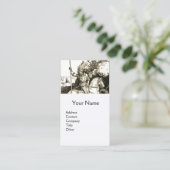 ST. GEORGE EN DRAGON, zwart wit Visitekaartje (Staand voorkant)