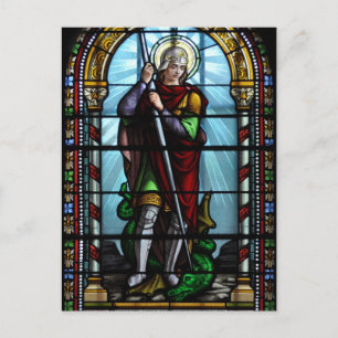 St. George en het drakenbriefkaart Briefkaart