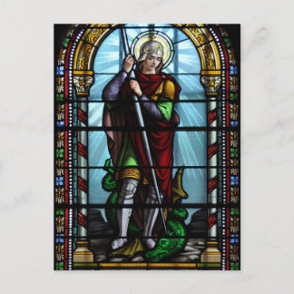 St. George en het drakenbriefkaart Briefkaart
