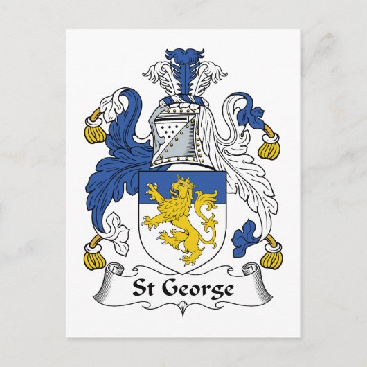 St. George Family Crest Briefkaart (Voorkant)