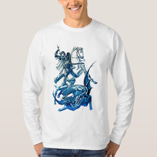 St George Fighting Dragon Saint George en Dragon T-shirt (Voorkant)