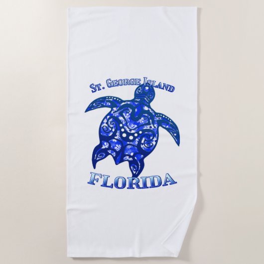 St. George Florida Vakantie Stam Turtle Strandlaken (Voorkant)