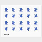 St. George Florida Vakantie Stam Turtle Vierkante Sticker (Vel)
