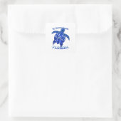 St. George Florida Vakantie Stam Turtle Vierkante Sticker (Tas)