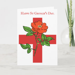 St George Heraldisch Kruis en Tudor Roos Engeland Kaart
