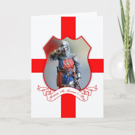 St. George het Wenskaart van de Dag met Ridder Kaart (Voorkant)