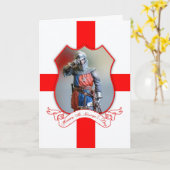 St. George het Wenskaart van de Dag met Ridder Kaart (Gele Bloem)