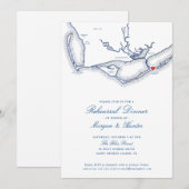 St. George Island FL Kaart Elegant repetitiediner (Voorkant / Achterkant)