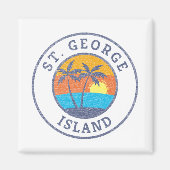 St. George Island, Florida Faded Classic Style Magneet (Voorkant)