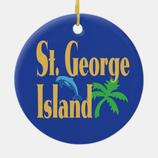 St. George Island Florida Keramisch Ornament (Achterkant)