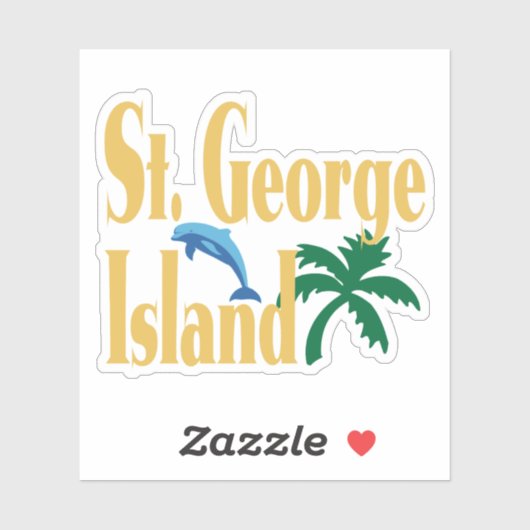 St. George Island Florida Sticker (Vel)