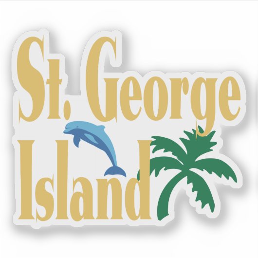St. George Island Florida Sticker (Voorkant)