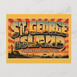 St. George Island Florida Vergeten Kust Vintage  Briefkaart