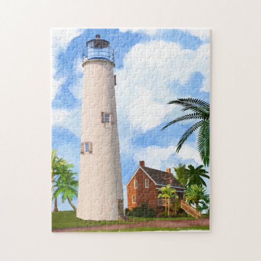 St. George Island Lighthouse - Florida Art Puzzle Legpuzzel (Verticaal)