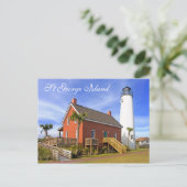 St George Island Lighthouse, Florida Briefkaart (Staand voorkant)