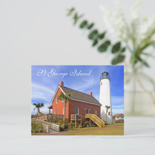 St George Island Lighthouse, Florida Briefkaart (Staand voorkant)