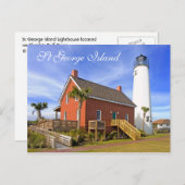 St George Island Lighthouse, Florida Briefkaart (Voorkant / Achterkant)