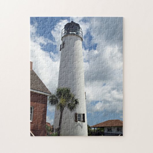 St George Island Lighthouse gemaakt op een Legpuzzel (Verticaal)