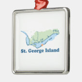St George Island Metalen Ornament (Links)