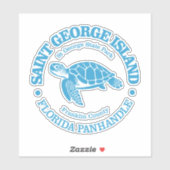St George Island (zee schildpad) Sticker (Vel)
