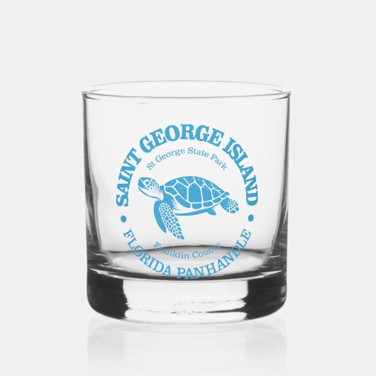 St George Island (zee schildpad) Whisky Glas (Voorkant)