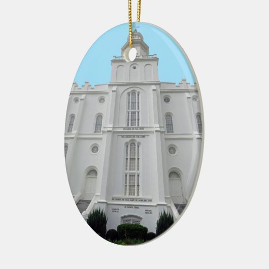 St. George LDS Temple Keramisch Ornament (Links)