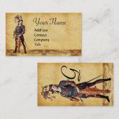 ST. GEORGE Old Brown Parchment Monogram Visitekaartje (Voorkant / Achterkant)