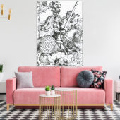 St. George on Horseback, 1507 Canvas Afdruk (Insitu (Woonkamer))