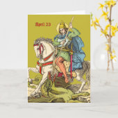 St. George on Horseback (BS 01) Kaart (Gele Bloem)