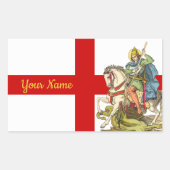 St. George on Horseback (BS 01) Rechthoekige Sticker (Voorkant)