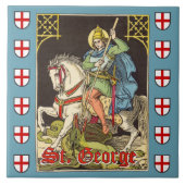 St. George on Horseback (BS 01) Tegeltje (Voorkant)