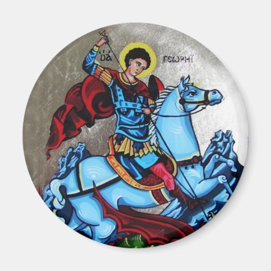 St George Orthodox Icoon Magnet (Voorkant)