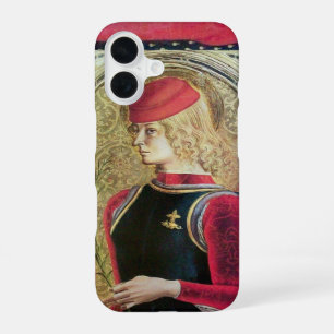 ST GEORGE PORTRET, Rood,Zwart,Goud Geel iPhone 16 Hoesje