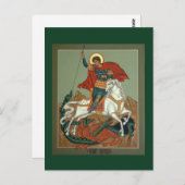 St. George Prayer Card Briefkaart (Voorkant / Achterkant)