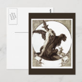 St. George redding een Maiden uit een draak Briefkaart (Voorkant / Achterkant)