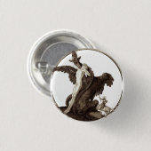 St. George redding een Maiden uit een draak Ronde Button 3,2 Cm (Voorkant /achterkant)