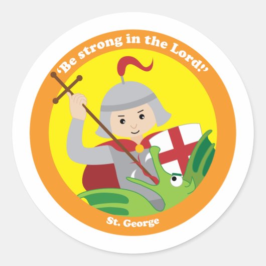 St. George Ronde Sticker (Voorkant)