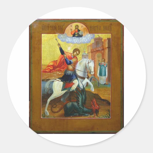 St. George Ronde Sticker (Voorkant)
