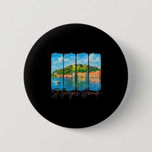 St. George’s Grenada Reizen Trip Borstelstreek Sou Ronde Button 5,7 Cm