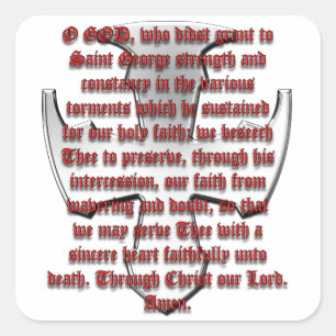 St George Shield Vierkante Sticker