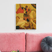 St. George slaapt de draak Canvas Afdruk (Insitu (Woonkamer))