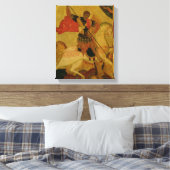 St. George slaapt de draak Canvas Afdruk (Insitu (Slaapkamer))