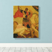 St. George slaapt de draak Canvas Afdruk (Insitu (Houten vloer))