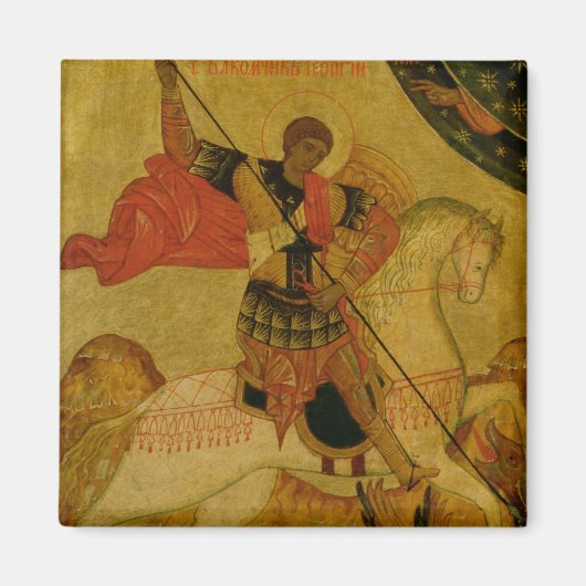 St. George slaapt de draak Magneet (Voorkant)