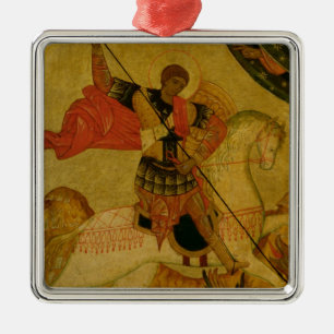 St. George slaapt de draak Metalen Ornament