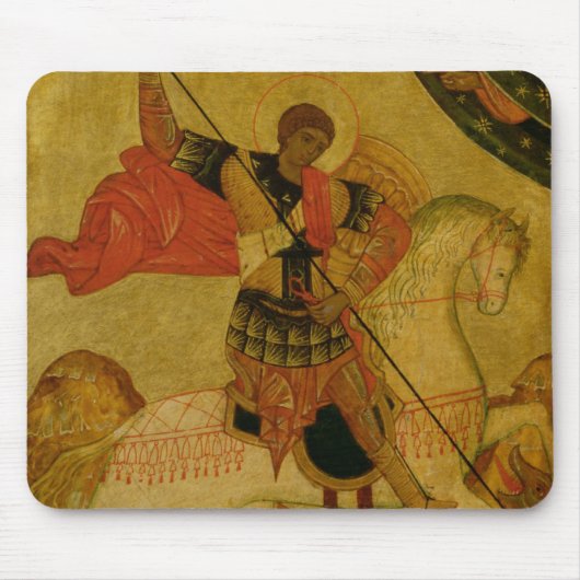 St. George slaapt de draak Muismat (Voorkant)