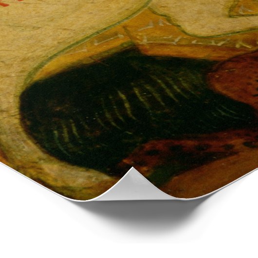 St. George slaapt de draak Poster (Hoek)