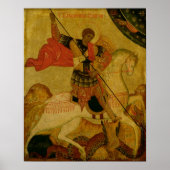 St. George slaapt de draak Poster (Voorkant)